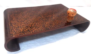 Vintage Japanese WAKASAKA WARE WOOD IKEBANA TRAY Stand Table Traditional #12 - Picture 1 of 9