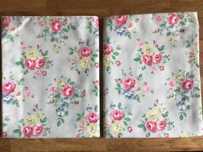 USED 2 Pillowcases Made W/ Cath Kidston Latimer Rose & Spots Cotton Poly Blend - Image 1 of 4