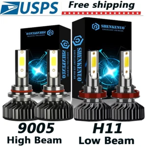Luces Fuertes Para Auto Coche Luz Carro Bulbs 6000K White 9005+H11 LED Hi/Low - Picture 1 of 11