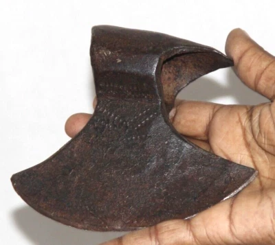 Antigua cabeza de hacha de hierro macizo forjada a mano de 1850 buena forma 12758 - R0 Foto 1 de 4