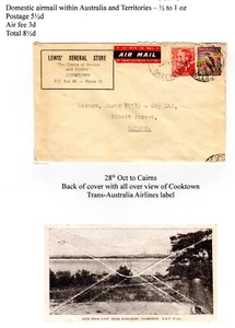 1950 domestic airmail usage - Cooktown Qld - Picture 1 of 2