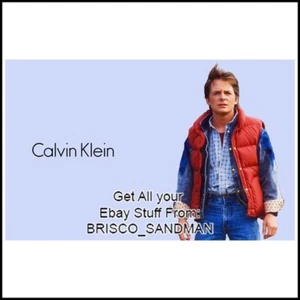Kühlschrank Spaß Kühlschrank Magnet ZURÜCK IN DIE ZUKUNFT Marty Calvin Klein Ad Parodie - Bild 1 von 6