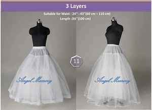 A-line wedding dress 3-layer boneless wedding Crinoline Petticoat Fancy Dress US - Picture 1 of 1