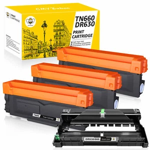 Lote de tóner TN660 TN630 DR630 tambor para Brother MFC-L2700DW HL-L2380DW DCP-L2540DW - Imagen 1 de 24