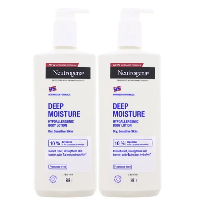 2 x Neutrogena Deep Moisture Bodylotion Sensitiv Trockene Haut je 400ml - Bild 1 von 3
