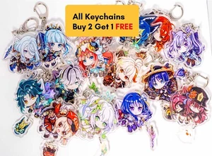 Genshin impact Chibi keychain, Genshin Charm, Buy2Get1Free, SHIP USA, 0133-0161 - Picture 1 of 10