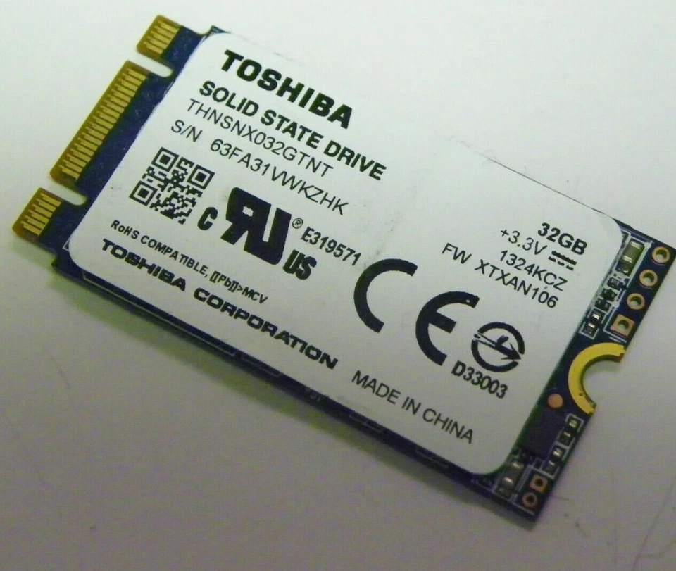32GB SSD Solid State Hard Drive Toshiba THNSNX032GTNT  - Image 1 of 1