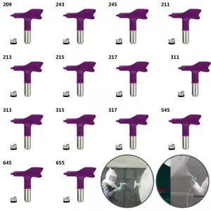 Punta de pulverización sin aire acabado fino pulverizador de pintura masilla reparación tamaño 209-655 punta de pulverización - Imagen 1 de 59