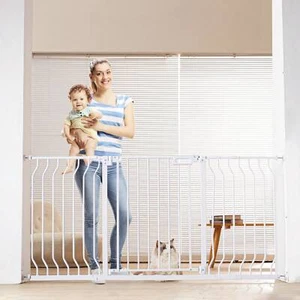 WUH66-Baby Gate, 29.5"-57.8" Extra Wide, 30" High, Dog Gate For Stairs Doorways - Picture 1 of 12