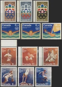 Kanada 1974-76 #B1-B12, 8c+2c-20c+5c, Olympiade Montreal, postfrisch - Bild 1 von 13