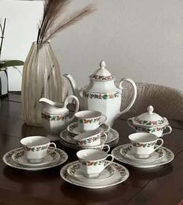 Hutschenreuther Hohenberg Bavaria porcelain coffee service 6 people 1814-1914 - Picture 1 of 24