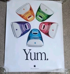 Vintage Apple Computers YUM Poster Colors Macintosh Mac Think Different - Picture 1 of 3
