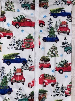 NUEVO CON ETIQUETAS $40 bebé niño algodón orgánico 6 9 12 meses VW Bug Cars camioneta pickup para dormir Foto 1 de 4