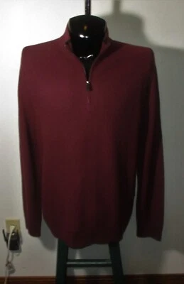 MICHAEL KORS Burgundy Long Sleeve 1/2 Zip Sweater Size XXL - Image 1 of 4