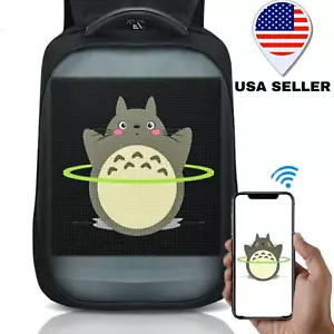 BEST Gift! LED, light-up Backpack,high school,college.bluetooth,wifi laptop bag - Picture 1 of 5