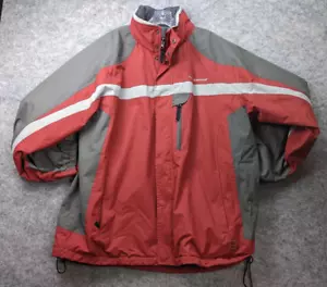 WEATHERPROOF Coat Mens XL Red Gray Hidden Hood Jacket Winter - Picture 1 of 19