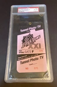 1987 Super Bowl XXI Game Services Ticket PSA New York Giants Denver Broncos - Picture 1 of 3