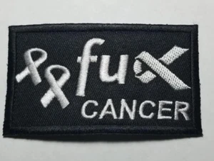 Fux Krebs Bewusstsein Band bestickt Brustkrebs Patch ca. 1,75x3" - Bild 1 von 2