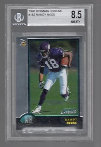 Randy Moss 1998 Bowman Chrome #182 Beckett Graded 8.5 Rookie RC - Picture 1 of 3