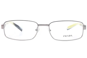 Gafas Prada VPR50O 7CQ-101 de lujo de metal plateado de diseñador Italia 54-17-140 mm - Imagen 1 de 9