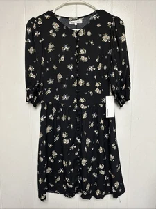 Reformation Laylin Kleid Blumen Gänseblümchen kurze Puffärmel Mini Größe 6 - Bild 1 von 9