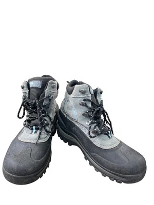 Ozark Trail Mens Gray Black Leather Hiking Ankle Boots Size 10 SKU 8830 - Image 1 of 4