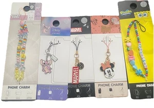 Phone Charm Lot Marvel, Minnie, Looney Tunes SpongeBob And Stitch Lot Of 5 - Picture 1 of 4