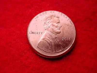 2018 LINCOLN CENT MINT COIN ERROR PARTIAL COLLAR COIN!!  #464 - Image 1 of 2
