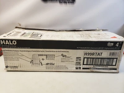 (6) Halo Recessed Lighting Housing 4" Non-IC Rated & Air-Tite H99RTAT Open Box