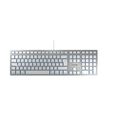 CHERRY KC 6000 SLIM PC/Mac, Keyboard British Layout - QWERTY White/Grey - Image 1 of 4