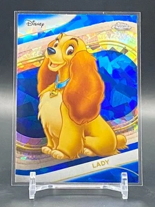2025 Topps Chrome Disney Sapphire Lady #70 Sapphire Refractor Lady & The Tramp - Picture 1 of 3