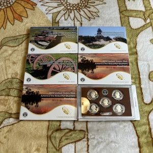Clad Proof Quarter Sets with Boxes Estate Sale Auction Lot America The Beautiful - Bild 1 von 17