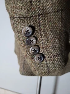 Vintage 42R Polo Ralph Lauren Green Brown Red Slub Linen Blazer SportCoat Jacket - Picture 1 of 12