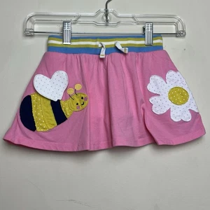 MINI Boden Pink Skort With Bee & Flower Appliqué Size 2-3 Years NWT. - Picture 1 of 11