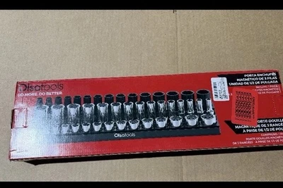 Olsa Tools Magnetic Socket Organizer (1/2-Inch Drive, 3 Row)- Tool & - Image 1 of 2