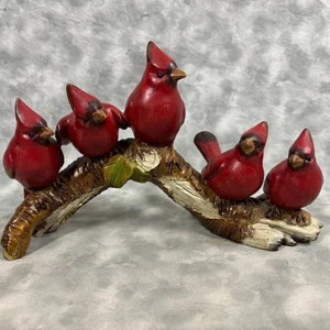 1990er Vintage Resin Cardinals on Ast Figur TII Collections Woodland Decor - Bild 1 von 8