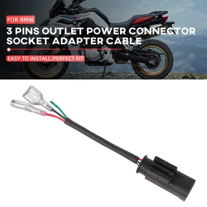 3 Pins Outlet Power Connector Socket Adapter Cable For BMW R1200GS R NineT F900R - Picture 1 of 13