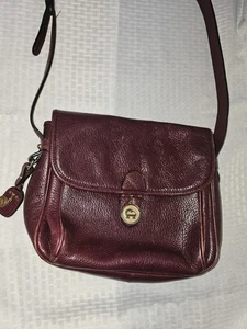 Vintage Etienne Aigner Oxblood Burgund Leder Schultertasche Handtasche Klassisch  - Bild 1 von 10