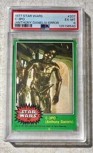 1977 Topps Star Wars #207 C-3PO (Anthony Daniels) Error PSA 6 EX-MT - Picture 1 of 2