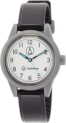  Q&Q SmileSolar RP01-012 Reloj Solar Mujer Blanco Negro PU Impermeable NUEVO Foto 1 de 4