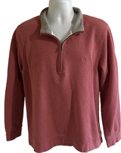Brooks Brothers Pullover Herren XL rot grau Quarter Zip Pulli gesticktes Logo - Bild 1 von 14
