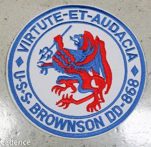 US GWOT Modern USN Navy DD 868 USS Brownson Destroyer Ship Patch B973 - Bild 1 von 3