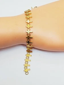 Vintage Premier Designs Bracelet Gold Plated Cross Bracelet (82) - Picture 1 of 3