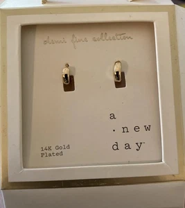 Ohrringe 14 Karat vergoldet über Sterlingsilber Box beschädigt - Bild 1 von 2