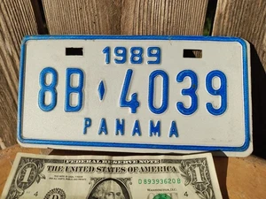 EXPIRED 1989 PANAMA 8B4039 Motorcycle License Plate - Picture 1 of 8