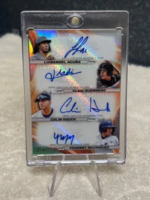2024 Bowman’s Best Acuna/Guerrero/Houck/Rodriguez NY Mets Quad Auto /250 - Image 1 of 2