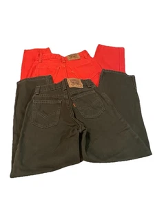 Levi’s 560 25x25 Boys Jeans Lot Of 2 Orange Tab Brown And Orange Denim - Picture 1 of 3
