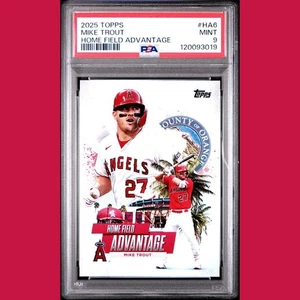 MIKE TROUT 2025 TOPPS SERIES 1 #HA-6 HOME FIELD ADVANTAGE HFA ANGELS PSA 9 HA6 - Picture 1 of 2