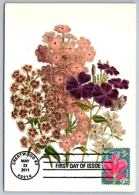 #4531 Garden of Love Pink Flower FDC Maxi Card - Image 1 of 2