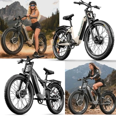New 2000W E-Bike 26" Fat Tire Electric Bicycle 48V  17.5Ah Dual Motor 30MPH MTB - Image 1 of 4